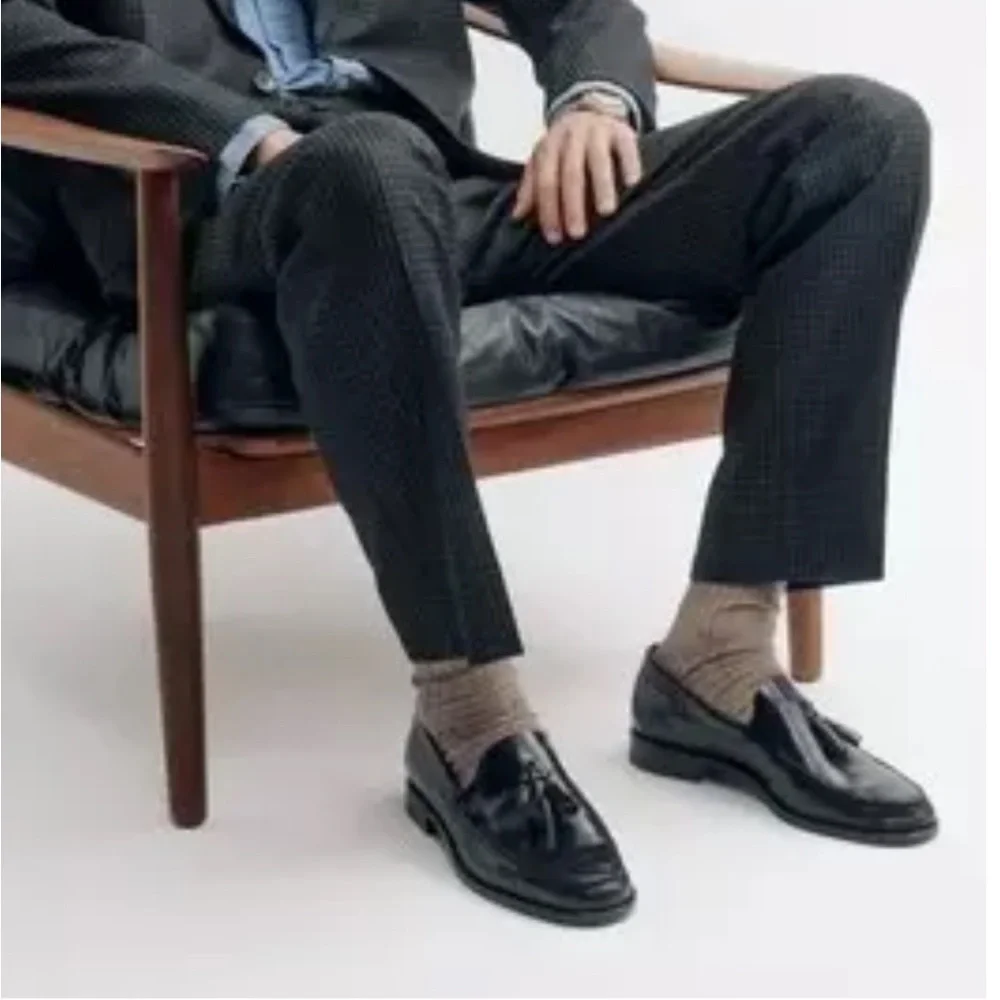 Johnston & Murphy Men’s Black Leather Loafer Slip On Tassel Dress Shoes  Sz 9